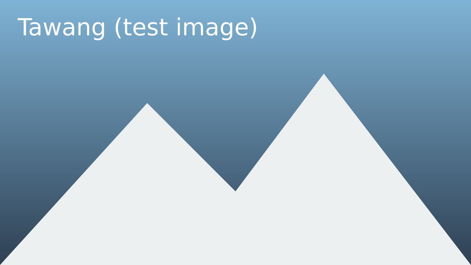 Snow peaks above Tawang (test image)